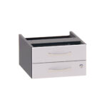 Gaveteiro Aéreo 02 Gavetas P25 | PE40 Pandin Branco e Grafito