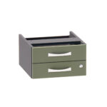 Gaveteiro Aéreo 02 Gavetas P25 | PE40 Pandin Salvia e Grafito