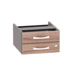 Gaveteiro Aéreo 02 Gavetas P25 | PE40 Pandin Walnut e Grafito