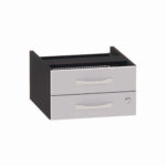 Gaveteiro Aéreo 02 Gavetas P25 | PE40 Pandin Branco e Preto