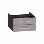 Gaveteiro Aéreo 02 Gavetas P25 | PE40 Pandin Cinza e Preto