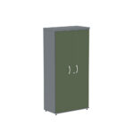 Armario Alto 02 Portas PE40 Pandin 1,60 M Salvia e Grafito