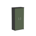 Armario Alto 02 Portas PE40 Pandin 1,60 M Salvia e Preto