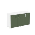 Armário Credenza Com 03 Portas PE40 Pandin 1,20 M Salvia e Branco
