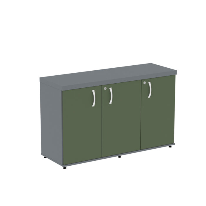 Armário Credenza Com 03 Portas PE40 Pandin 1,20 M Salvia e Grafito - Imagem 1