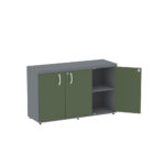 Armário Credenza Com 03 Portas PE40 Pandin 1,20 M Salvia e Grafito - Imagem 3