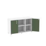 Armário Credenza Com Prateleira PE40 Pandin 1,20 M Salvia e Branco - Imagem 3