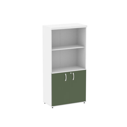 Armario Misto 02 Portas PE40 Pandin 1,60 M Salvia e Branco