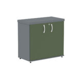 Armario Baixo 02 Portas PE40 Pandin 80 Cm Salvia e Grafito