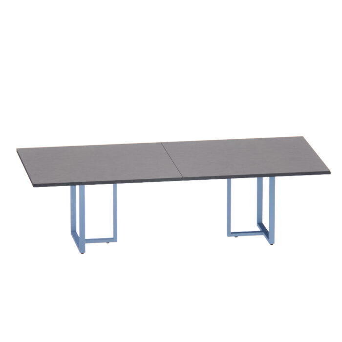 Mesa de Reunião Retangular Tubular Bipartida P25 Pandin 2,6 M Grafito e Azul Dali - Imagem 1