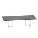 Mesa de Reunião Retangular Tubular Bipartida P25 Pandin 2,6 M Grafito e Branco
