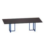 Mesa de Reunião Retangular Tubular Bipartida P25 Pandin 2,6 M Preto e Azul Del Rey