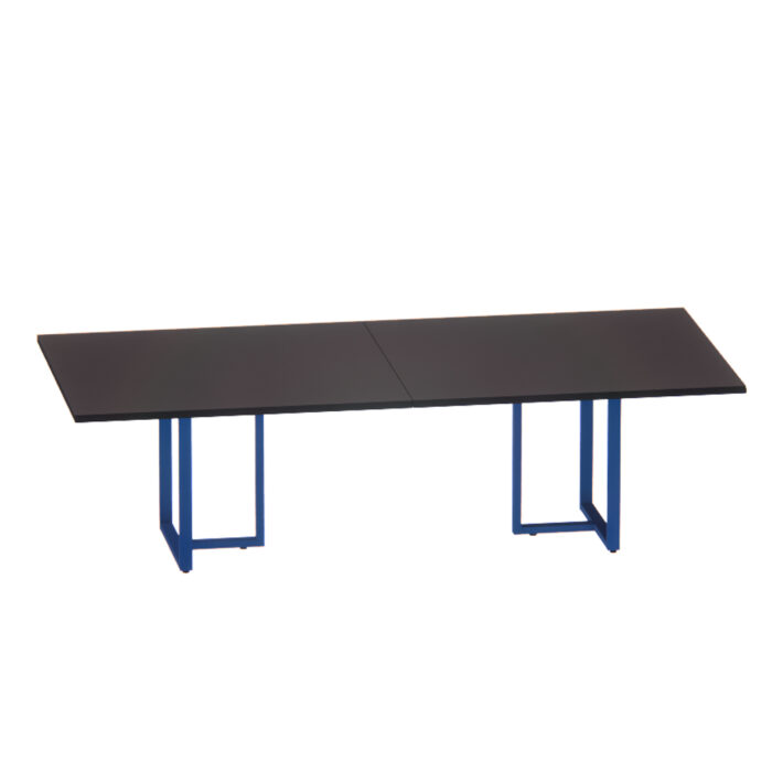 Mesa de Reunião Retangular Tubular Bipartida P25 Pandin 2,6 M Preto e Azul Del Rey - Imagem 1
