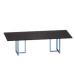 Mesa de Reunião Retangular Tubular Bipartida P25 Pandin 2,6 M Preto e Azul Dali