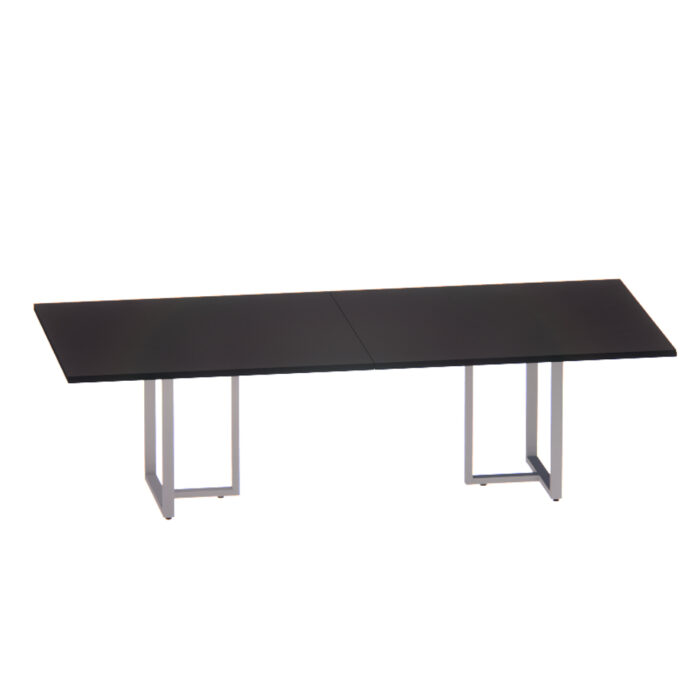 Mesa de Reunião Retangular Tubular Bipartida P25 Pandin 2,6 M Preto e Cinza - Imagem 1