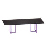Mesa de Reunião Retangular Tubular Bipartida P25 Pandin 2,6 M Preto e Lilas