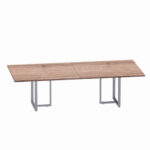 Mesa de Reunião Retangular Tubular Bipartida P25 Pandin 2,6 M Walnut e Grafito