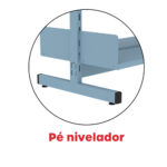 Estante Para Biblioteca Dupla Pandin 2,30 m Azul Dali - Imagem 7