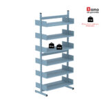 Estante Para Biblioteca Dupla Pandin 2,30 m Azul Dali - Imagem 8
