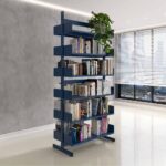 Estante Para Biblioteca Dupla Pandin 2,30 m Azul Del Rey - Imagem 2