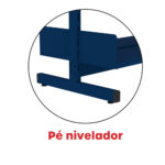 Estante Para Biblioteca Dupla Pandin 2,30 m Azul Del Rey - Imagem 11