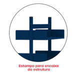 Estante Para Biblioteca Dupla Pandin 2,30 m Azul Del Rey - Imagem 8