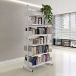 Estante Para Biblioteca Dupla Pandin 2,30 m Branco - Imagem 2