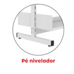 Estante Para Biblioteca Dupla Pandin 2,30 m Branco - Imagem 11