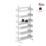 Estante Para Biblioteca Dupla Pandin 2,30 m Branco - Imagem 12