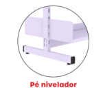 Estante Para Biblioteca Dupla Pandin 2,30 m Lilás - Imagem 11