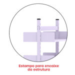 Estante Para Biblioteca Dupla Pandin 2,30 m Lilás - Imagem 8