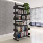 Estante Para Biblioteca Dupla Pandin 2,30 m Preto - Imagem 2