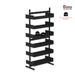 Estante Para Biblioteca Dupla Pandin 2,30 m Preto - Imagem 12
