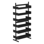 Estante Para Biblioteca Dupla Pandin 2,30 m Preto