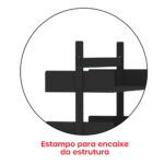 Estante Para Biblioteca Dupla Pandin 2,30 m Preto - Imagem 8