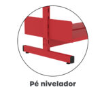 Estante Para Biblioteca Dupla Pandin 2,30 m Vermelho - Imagem 11