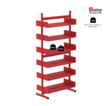 Estante Para Biblioteca Dupla Pandin 2,30 m Vermelho - Imagem 12