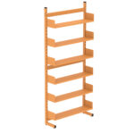 Estante Para Biblioteca Simples Pandin 2,30 m Laranja