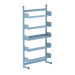 Estante Para Biblioteca Simples Pandin 2,00 m Azul Dali