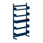Estante Para Biblioteca Simples Pandin 2,00 m Azul Del Rey