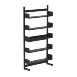 Estante Para Biblioteca Simples Pandin 2,00 m Preto