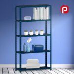 Estante de Aço 5 Prateleiras Sem Reforço EP5A Pandin 180x92X30 Azul Del Rey - Imagem 2