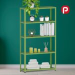 Estante de Aço 5 Prateleiras Sem Reforço EP5A Pandin 180x92X30 Verde - Imagem 2