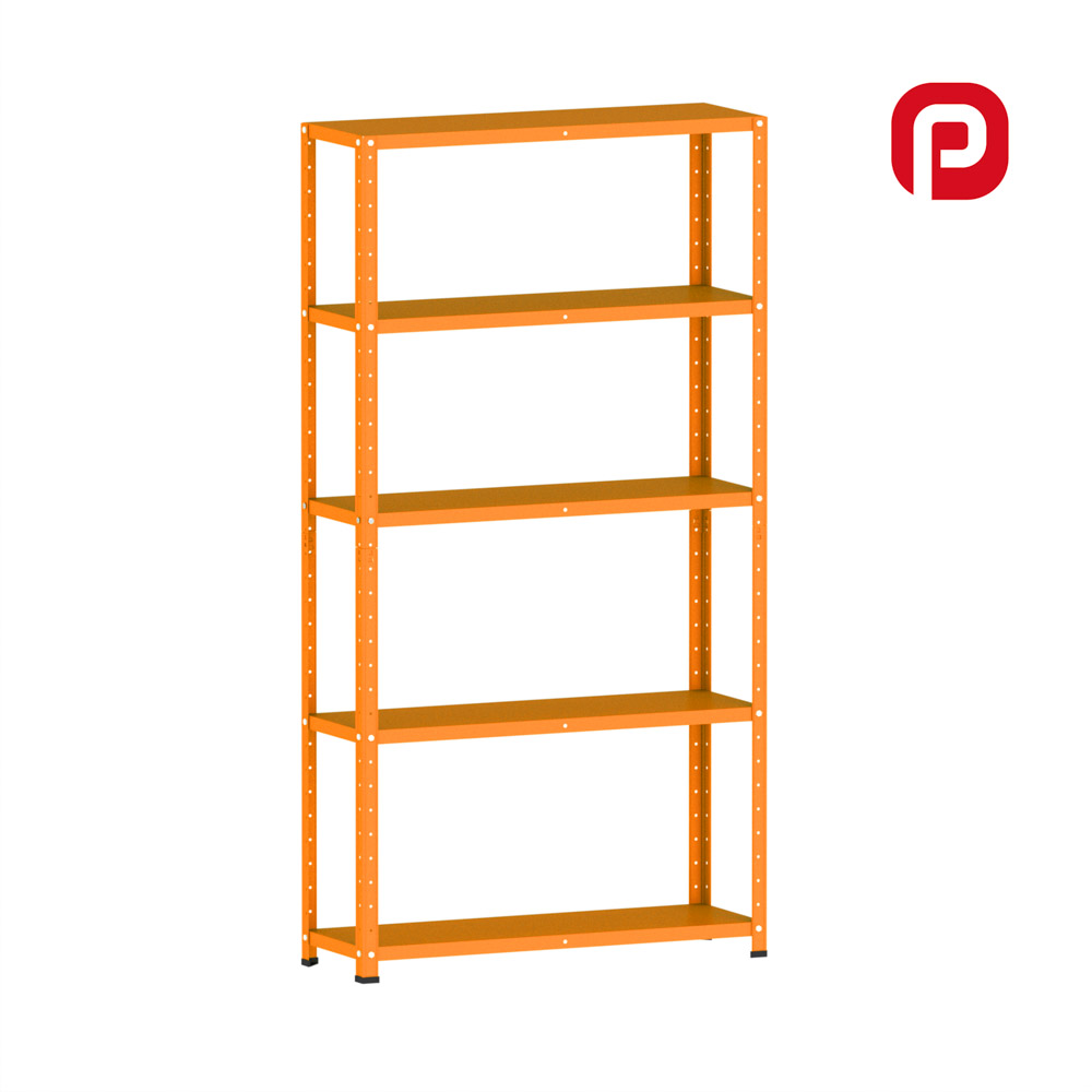 estante-de-aco-com-5-prateleiras-pandin-28.jpg Estante de Aço 5 Prateleiras Sem Reforço EP5A Pandin 180x92X30 Laranja - Imagem 1
