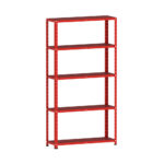 Estante de Aço 5 Prateleiras Sem Reforço EP5A Pandin 180x92X30 Vermelho
