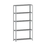 Estante de Aço 5 Prateleiras Com Reforço EP5AR Pandin 180x92X30 Cinza
