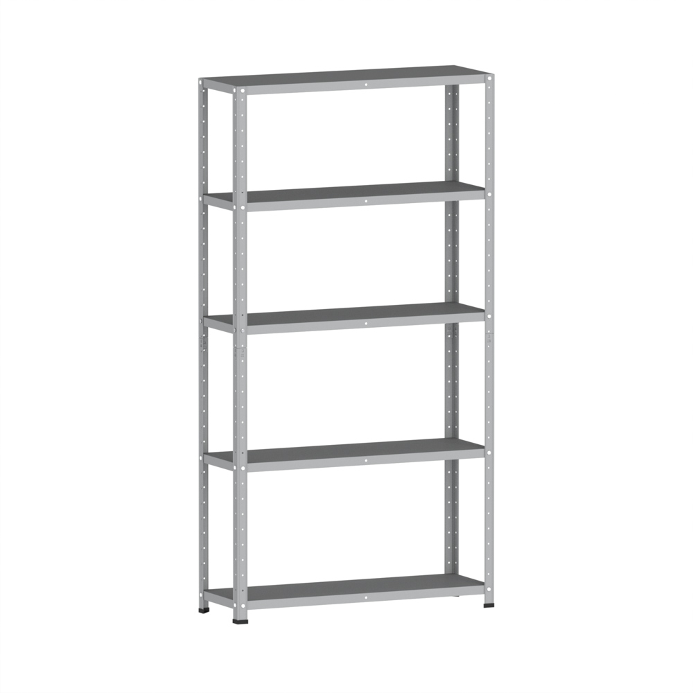 estante-de-aco-com-5-prateleiras-pandin-4-1.jpg Estante de Aço 5 Prateleiras Com Reforço EP5AR Pandin 180x92X30 Cinza - Imagem 1