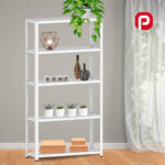 Estante de Aço 5 Prateleiras Sem Reforço EP5A Pandin 180x92X30 Branco - Imagem 2