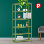 Estante de Aço 6 Prateleiras Sem Reforço EP6A Pandin 200x92X30 Verde - Imagem 2
