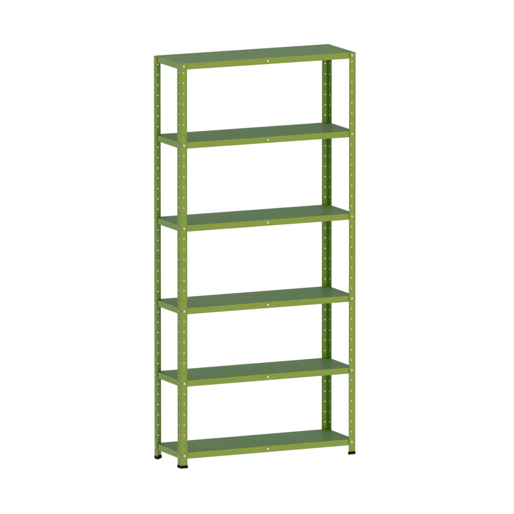 estante-de-aco-com-6-prateleiras-pandin-12.jpg Estante de Aço 6 Prateleiras Sem Reforço EP6A Pandin 200x92X30 Verde - Imagem 1